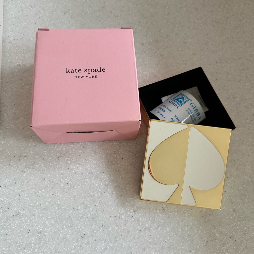 Kate Spade Gold and Cream Spade Box